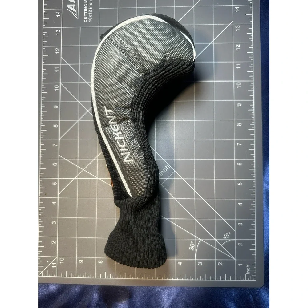 Nickent 3F Fairway Wood Golf Club Headcover Black Gray Orange Long Sock